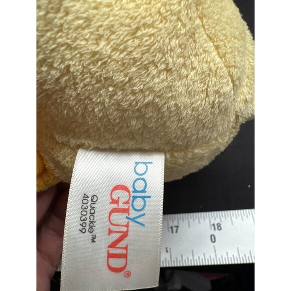 Baby GUND Quackie 4030399 Plush Yellow Duck Large Orange Feet Stuffed Animal Toy - Picture 5 of 7